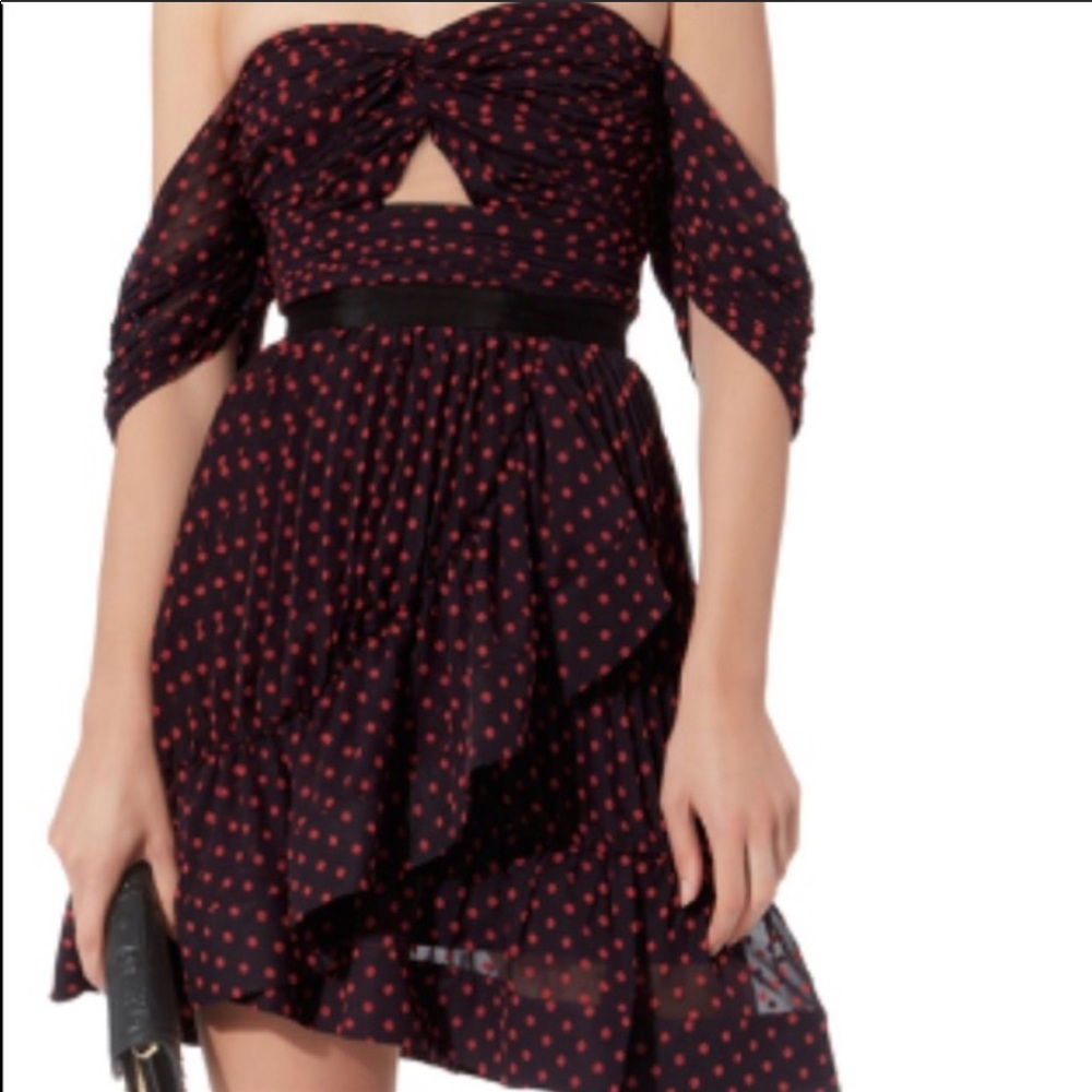 Self Portrait off shoulder mini dress